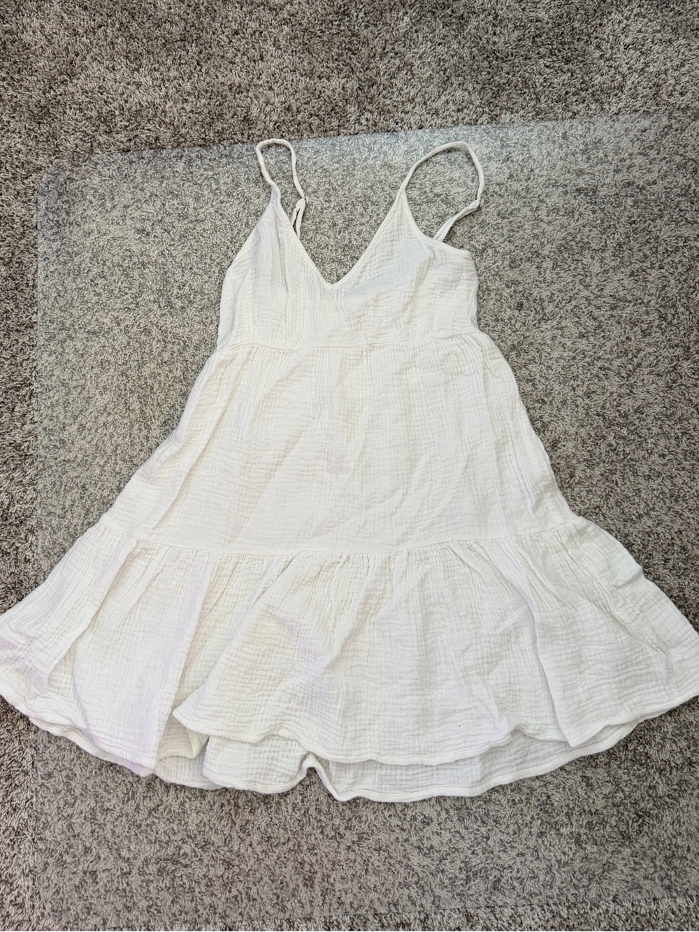 Billabong White Smocked Waist Sundress - Picture 3 of 5